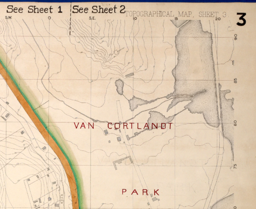 1873 Topo map Van cortlandt mansion