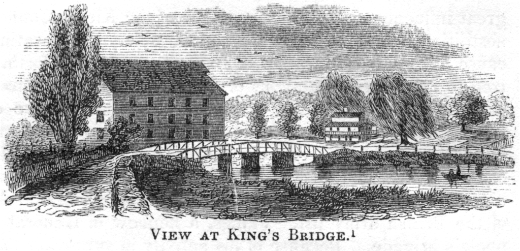 1850 Lossing Print of Kingsbridge and Mill