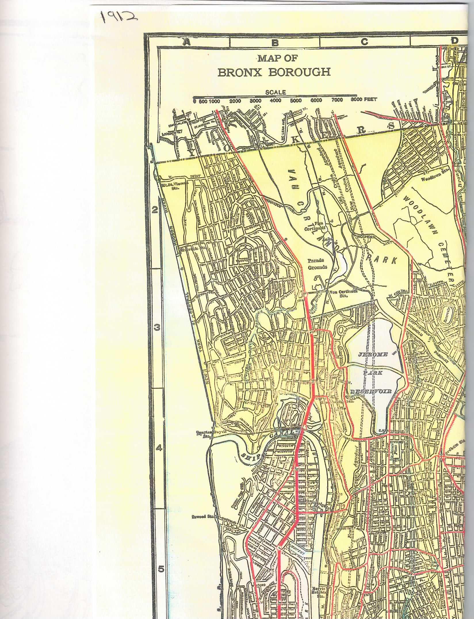 Northwest Bronx Map 1912