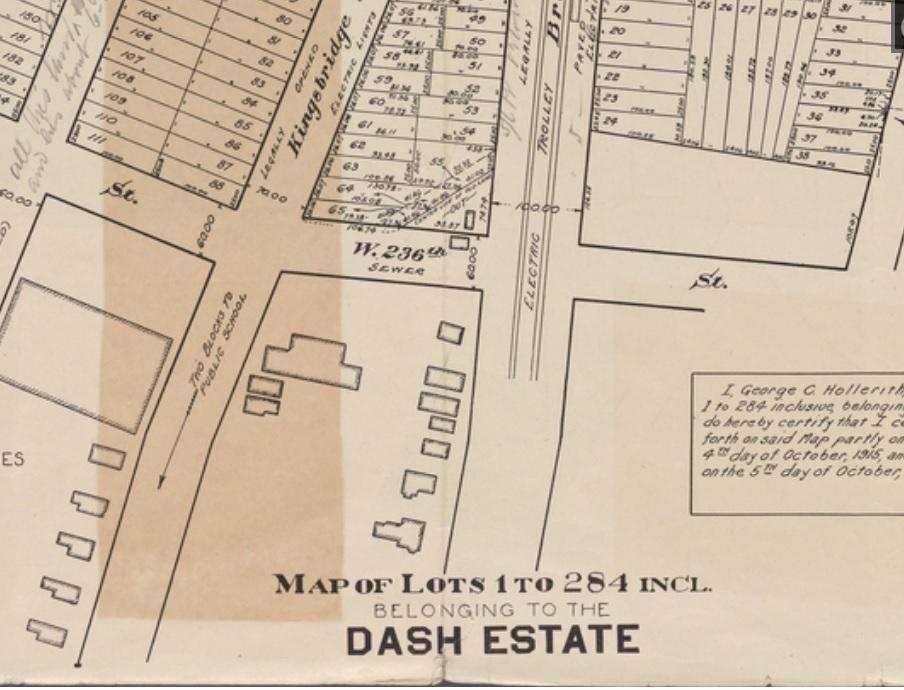 1915 Map Broadway at w236th