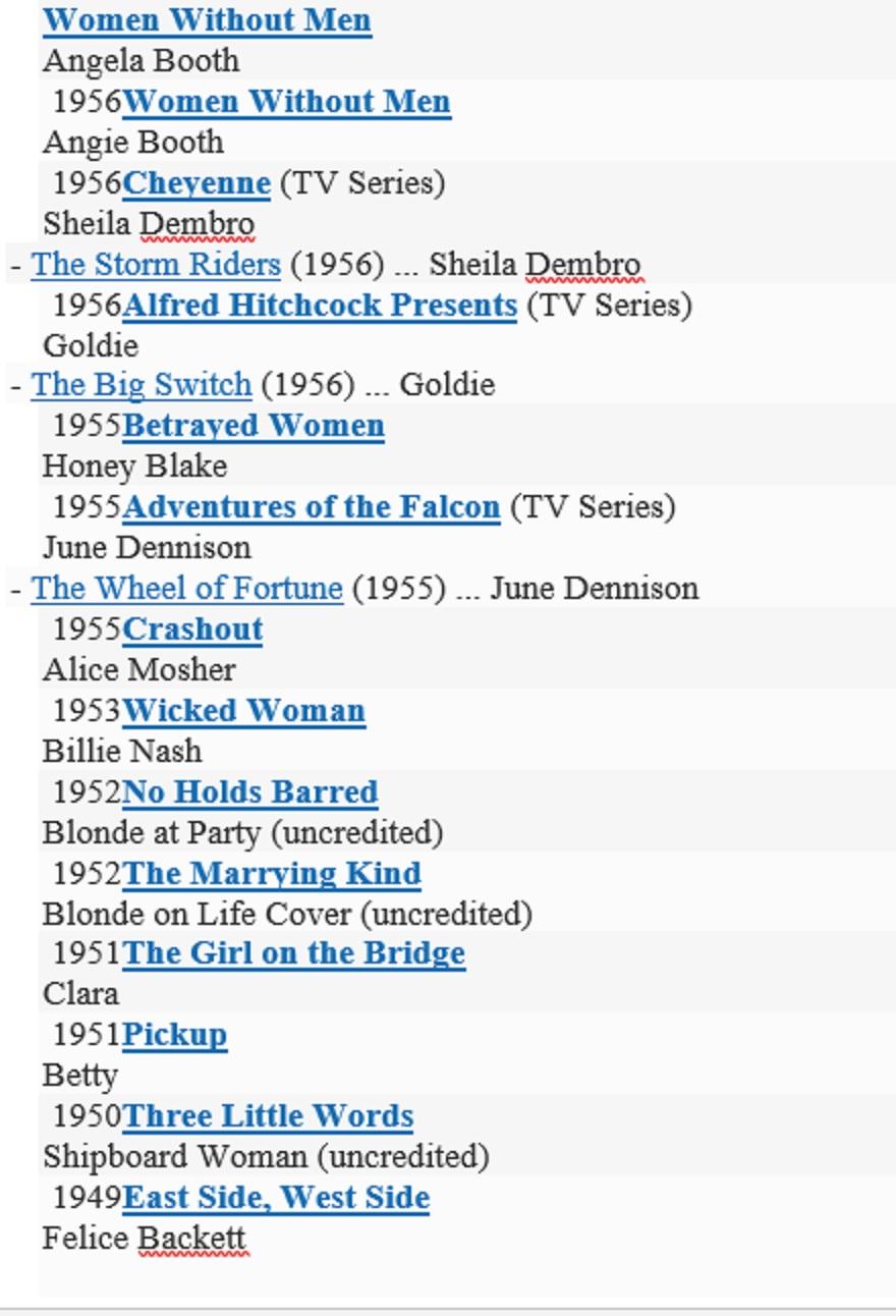 Beverly Michaels imdb.com