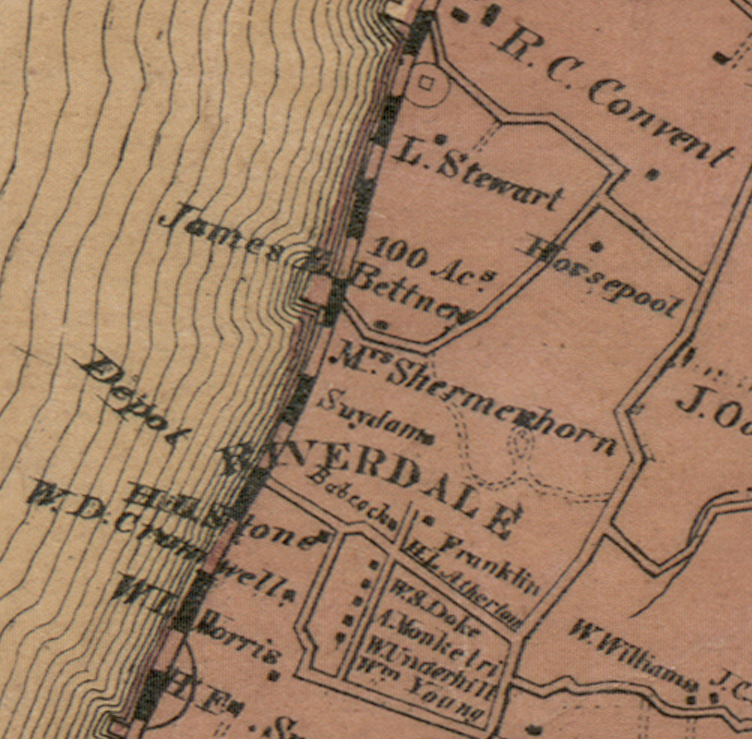 1858 map clipping of Riverdale