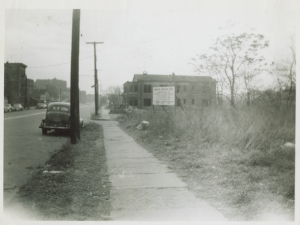 View looking south on Bailey Avenue, 1953.